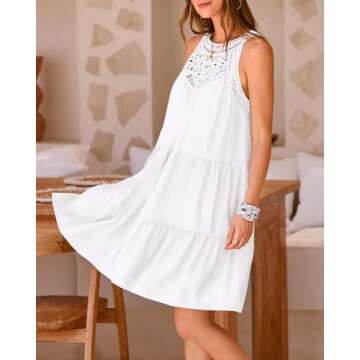 Chic BTFBM Women Summer Halter Dress for Beach Fun