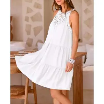 Chic BTFBM Women Summer Halter Dress for Beach Fun