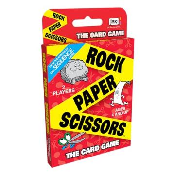 JAX Rock Paper Scissors Card Game Bilingual - It's the Fast, Fun Card Version of the Classic Game of Rock Paper Scissors, Ages 4 and Up, 2 Players