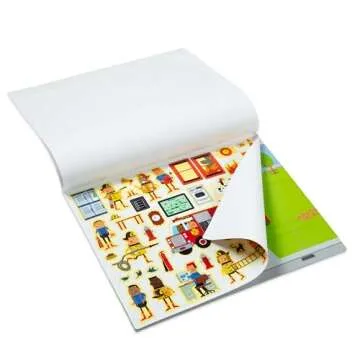 Melissa & Doug Reusable Sticker Pad: My Town - 200+ Stickers and 5 Scenes