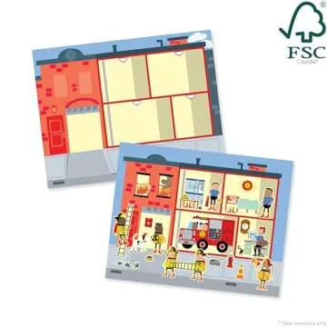 Melissa & Doug Reusable Sticker Pad: My Town - 200+ Stickers and 5 Scenes