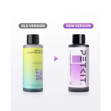 PETKIT Air Purifying Refills for PuraX PuraMax Self-Cleaning Cat Litter Box, 100% Natural Ingredients Odor Remover, 4 Bottles Odor Eliminating Replacement Refills, Quickly Odor Control