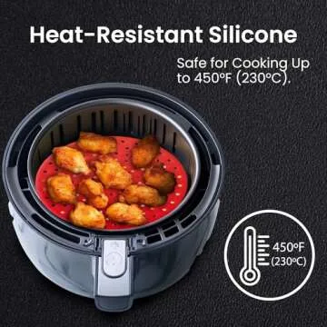 Reusable Silicone Air Fryer Liners - 3 Pack for Easy Cooking