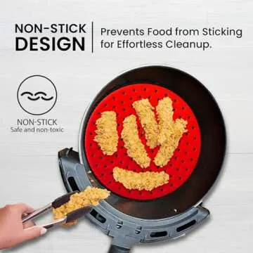 Reusable Silicone Air Fryer Liners - 3 Pack for Easy Cooking