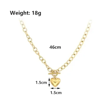 FUTIMELY Gold Heart Chunky Choker Necklace for Women