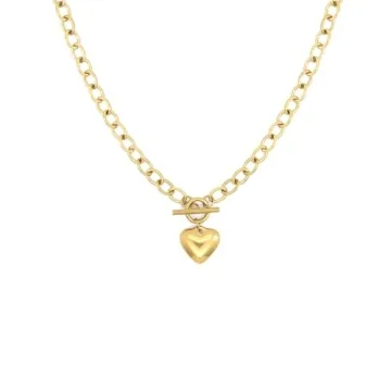 FUTIMELY Gold Heart Chunky Choker Necklace for Women