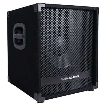 Sound Town 2-Pack METIS Series with Class D Amplifier PA Subwoofer