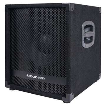 Sound Town 2-Pack METIS Series with Class D Amplifier PA Subwoofer