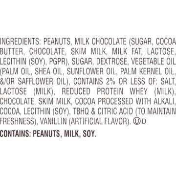 REESE'S Milk Chocolate Peanut Butter Hearts, Valentine's Day Candy Packs, 1.2 oz (36 Count)