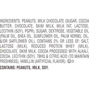 REESE'S Milk Chocolate Peanut Butter Hearts, Valentine's Day Candy Packs, 1.2 oz (36 Count)