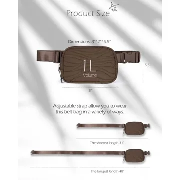 Stylish ODODOS Adjustable Mini Belt Bag for Everyday Use