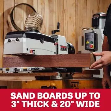 JET 10-Inch Benchtop Drum Sander, 1 HP, 1Ph 115V (Model JWDS-1020)