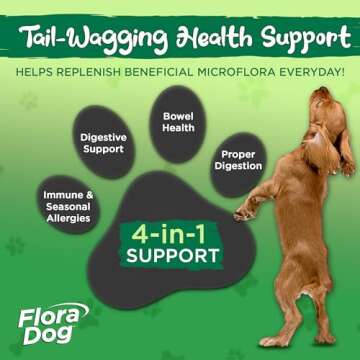 Vital Planet - Flora Dog Probiotic Capsules Supplement with 20 Billion Cultures and 10 Strains, High Potency Immune and Digestive Support Probiotics for Dogs, 30 Delayed Release Capsules