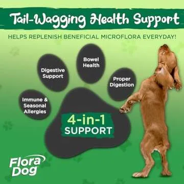 Vital Planet - Flora Dog Probiotic Capsules Supplement with 20 Billion Cultures and 10 Strains, High Potency Immune and Digestive Support Probiotics for Dogs, 30 Delayed Release Capsules