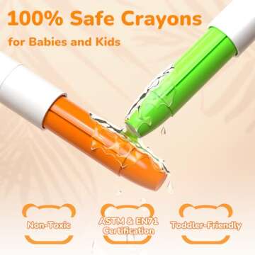 Toddler Crayons, 36 Colors Jumbo Crayons for Toddlers, Non Toxic Washable Crayons, Twistable Crayons for Toddlers 1-3, Easy to Hold Ultra-Silky Large Crayons for Kids Ages 4-8, Toddler Art Supplies