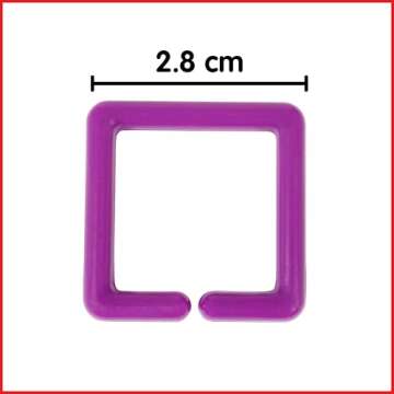 edxeducation Geo Links - Mini Jar - Set of 144 - Linking Shapes - 6 Colors - Practice Shape Recognit...