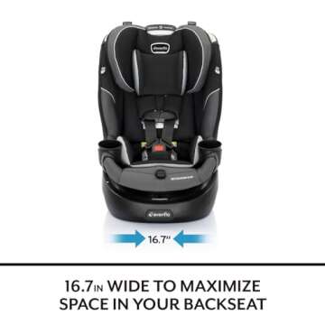 Evenflo Revolve360 Slim 2-in-1 Rotational Car Seat (Canton Black)