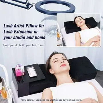 Ergonomic Memory Foam Lash Pillow for Comfort and Support