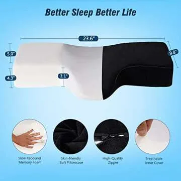 Ergonomic Memory Foam Lash Pillow for Comfort and Support