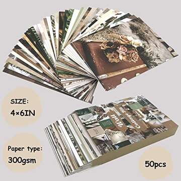 Haoran 50PCS Wall Collage Kit Aesthetic Pictures, Room Decor for Bedroom Aesthetic, Cute Indie Trendy Boujee Boho Green Posters for Room Aesthetic, Photo Pictures Collage Kit for Wall Aesthetic,