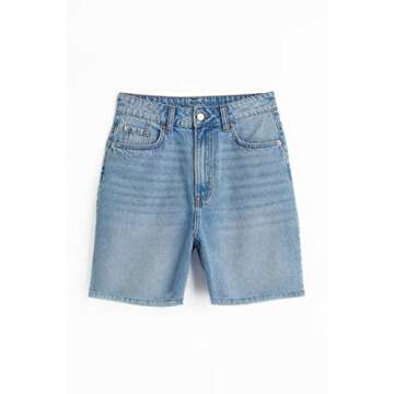 Genleck Women's Juniors Jean Shorts High Waisted Stretchy Denim Hot Shorts for Casual Summer(Blue,XS-XL)