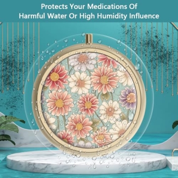 Elegant Retro Pill Box with Mirror - Stylish & Practical