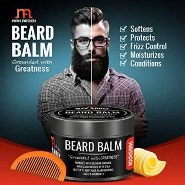 Man Arden Beard Balm Softens & Moisturizes Facial Hair 50gm