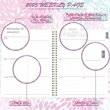 2025 Weekly Monthly Planner - Floral Design, To-Do Lists