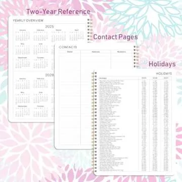 2025 Weekly Monthly Planner - Floral Design, To-Do Lists