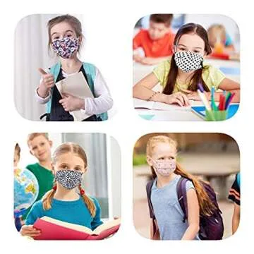 Reusable Face Mask Washable Cloth, Design Leopard Girl Cotton Cute Designer Pink Cool Red Pink Decorative Colorful Adjustable Youth Dust Comfortable Printed Ply Size