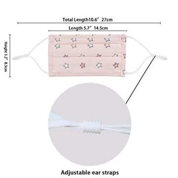 Reusable Face Mask Washable Cloth, Design Leopard Girl Cotton Cute Designer Pink Cool Red Pink Decorative Colorful Adjustable Youth Dust Comfortable Printed Ply Size