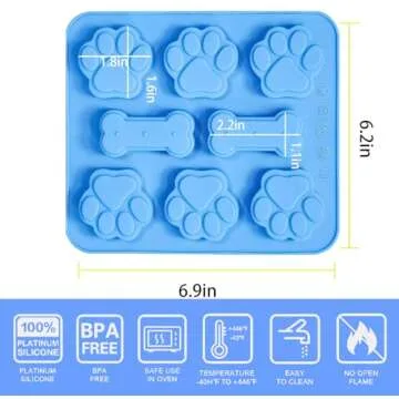 2 Pcs Silicone Puppy Treat Molds - Perfect for Dog Treats and More