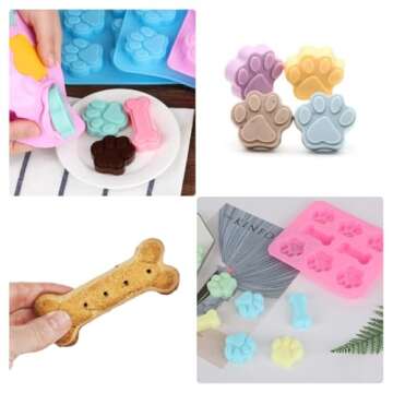 2 Pcs Silicone Puppy Treat Molds for Dog Treats