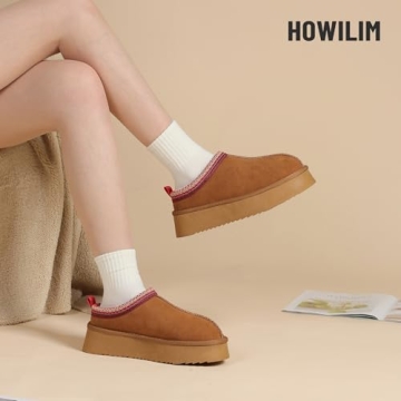 HOWILIM Women's Platform Mini Boots for Winter Comfort and Style