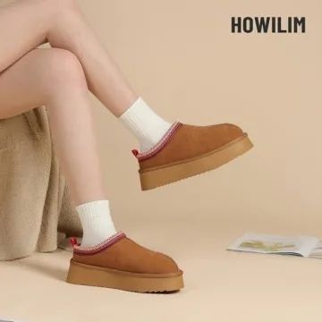 HOWILIM Women's Platform Mini Boots for Winter Comfort and Style