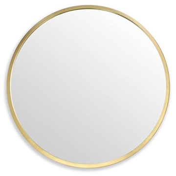 zenmag 24" Round Wall Mirror - Elegant Gold Design for Any Room