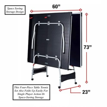 Folding Rolling Table Tennis Table Indoor - Perfect Holiday Gift