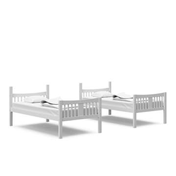 Storkcraft Caribou Twin Over Twin Bunk Bed White