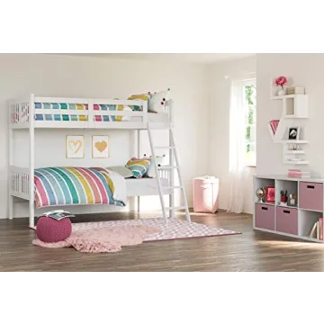 Storkcraft Caribou Twin Over Twin Bunk Bed White