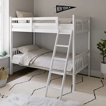 Storkcraft Caribou Twin Over Twin Bunk Bed White