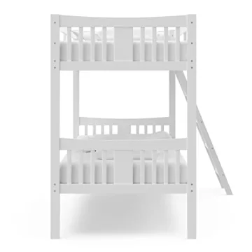 Storkcraft Caribou Twin Over Twin Bunk Bed White