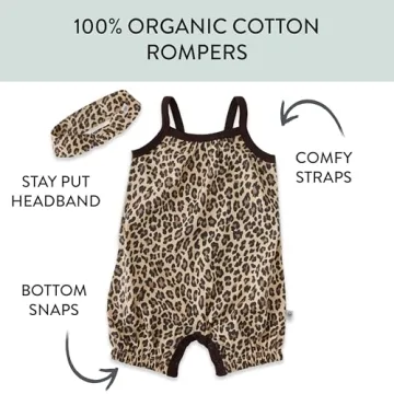 HonestBaby 2-pack Organic Cotton Rompers for Toddlers