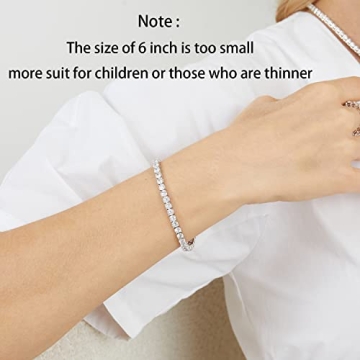 Gemsme 18K White Gold Tennis Bracelet - Elegant & Sparkly