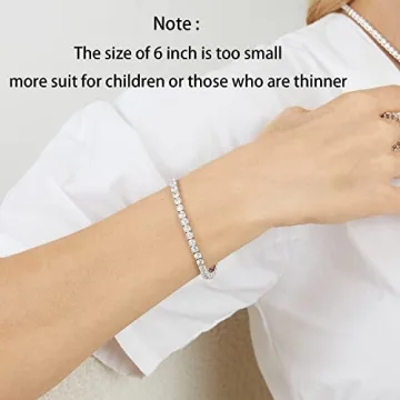 Gemsme 18K White Gold Tennis Bracelet - Elegant & Sparkly