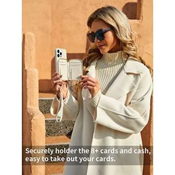 ZVE Wallet Case for iPhone 14 Pro Max 6.7 inch, Magsafe Zipper Leather RFID Blocking Cards Holder Slots Case with Magnetic Wireless Charging, Protective Cover for iPhone 14 Pro Max 6.7"(2022)-Beige