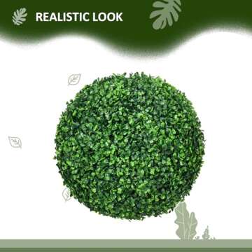 Artificial Boxwood Topiary Ball Set for Elegant Decor