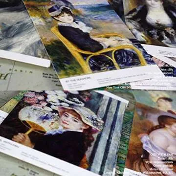 HOSTEESSCHOICE Beautiful Art Postcards set of 30 Pierre Auguste Renoir Post card variety pack Famous Painting Scenery,4 x 6 Inches