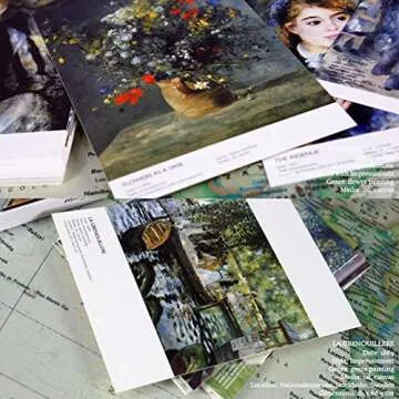 HOSTEESSCHOICE Beautiful Art Postcards set of 30 Pierre Auguste Renoir Post card variety pack Famous Painting Scenery,4 x 6 Inches
