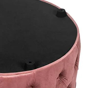 Stylish Homebeez Round Velvet Storage Ottoman