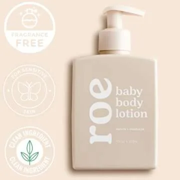 Roe Wellness Baby Lotion for Sensitive Skin, Fragrance-Free